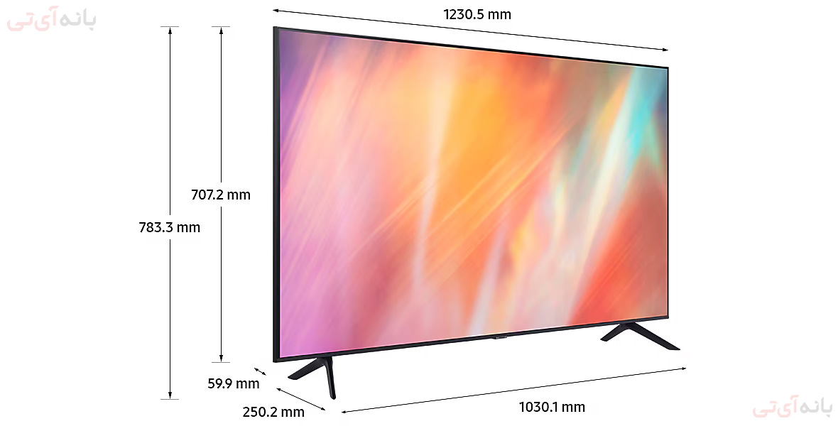 ابعاد تلویزیون سامسونگ 55AU7000