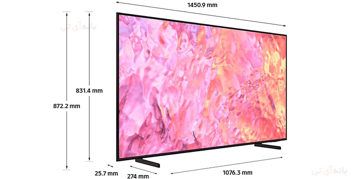 ابعاد تلویزیون 65 Q60C سامسونگ