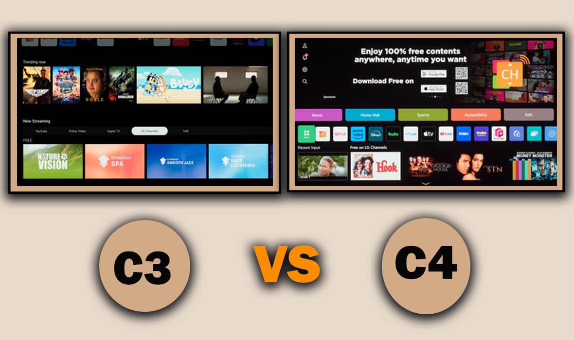 سیستم عامل تلویزیون ال جی C4 و C3