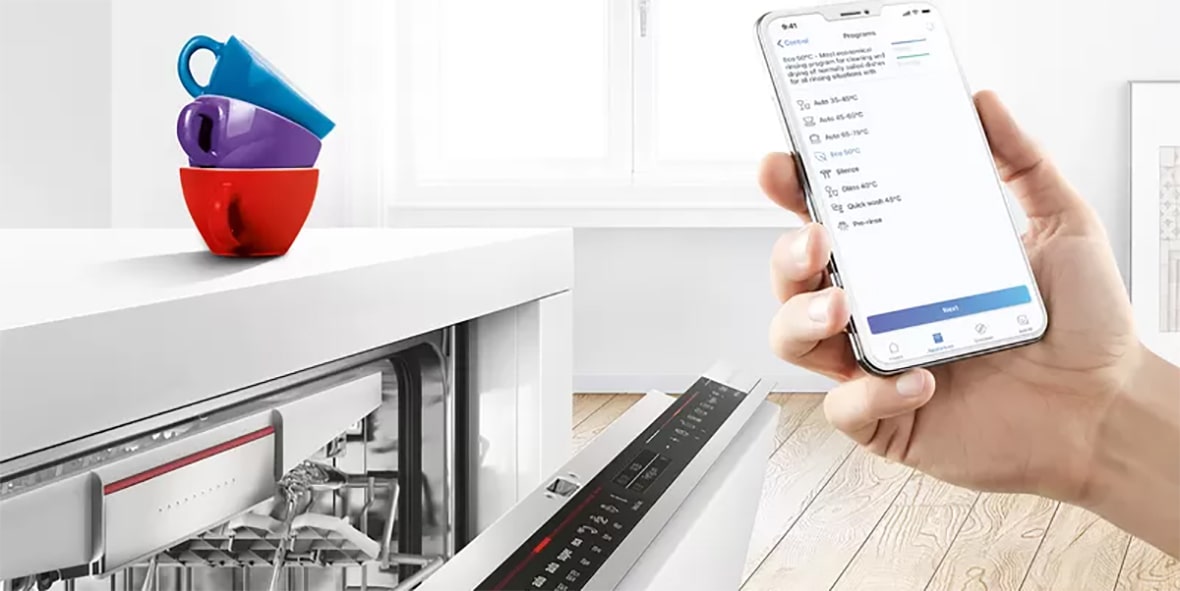 مدیریت آسان ماشین ظرفشویی 6ECI07E با برنامه Home Connect
